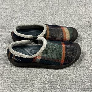 Keen Howser Plaid Slippers Clogs Womens 8.5 Wool Fleece Lined Comfort Mules